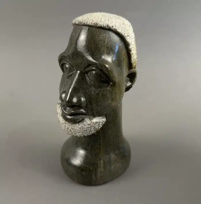 Afrikanische Steinskulptur Büste H 18 cm