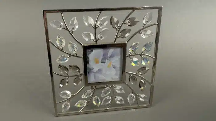 SWAROVSKI Bilderrahmen YASMIN HUREL BLATTDESIGN 12,5x12,5 cm