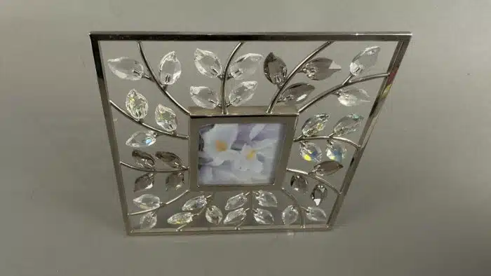 SWAROVSKI Bilderrahmen YASMIN HUREL BLATTDESIGN 12,5x12,5 cm – Bild 2
