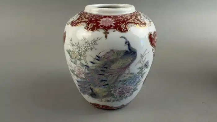 Vase und Deckelvase - Japan H. ca. 15 cm – Bild 3