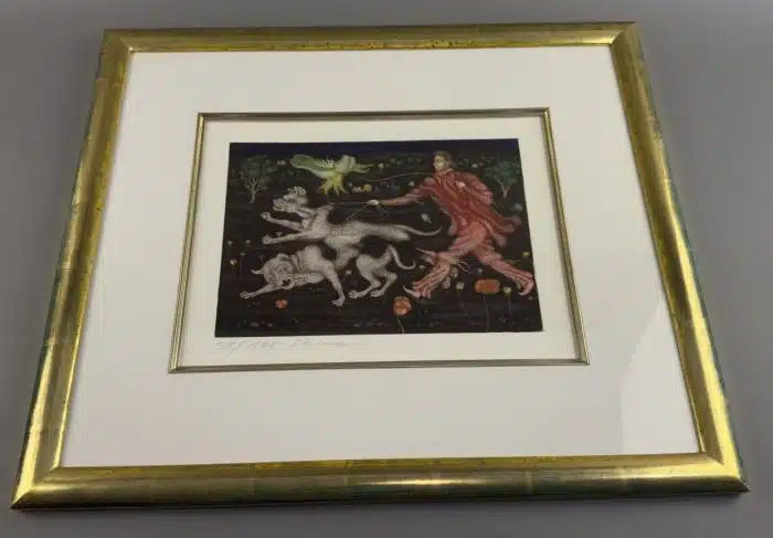 Erich (Arik) Brauer (Wien 1929-2021) Aquatinta, Radierung 58/100 signiert " Brauer " 34x26 cm
