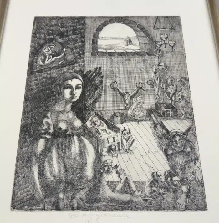 Biljana Unkovska Grafik 3/10  signiert 38x49 cm Blatt 32x25 cm – Bild 4