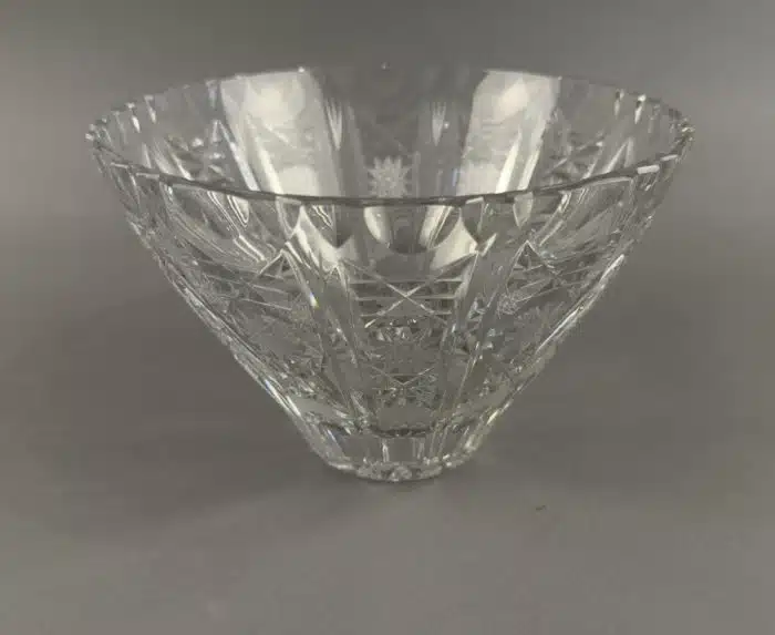 Bleikristall - Schale - Schüssel  DM. 20 cm H 13 cm