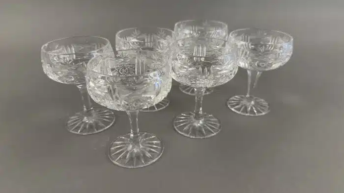 6 Stück Bleikristall Champagner - Prosecco Gläser
