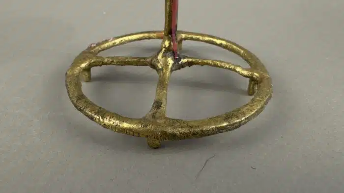 Heinz Goll -  Messing Kerzenständer - Ausführung Gießerei "Kurt Jesch" Bleiburg, H. 20 cm – Bild 2
