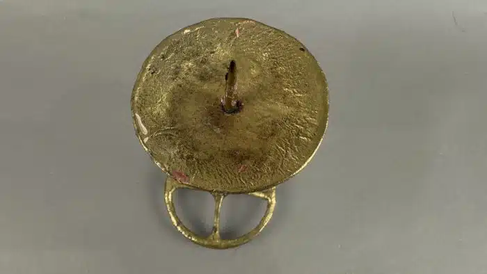 Heinz Goll -  Messing Kerzenständer - Ausführung Gießerei "Kurt Jesch" Bleiburg, H. 20 cm – Bild 4