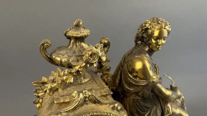 Kaminuhr Philippe Mourey Frankreich, um 1860, L 45 cm H 30 cm. – Bild 4