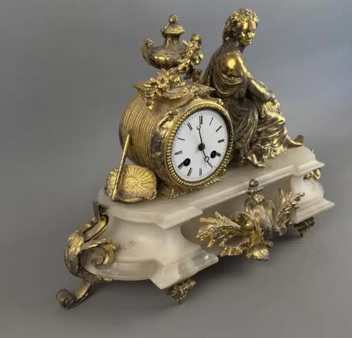 Kaminuhr Philippe Mourey Frankreich, um 1860, L 45 cm H 30 cm. – Bild 5