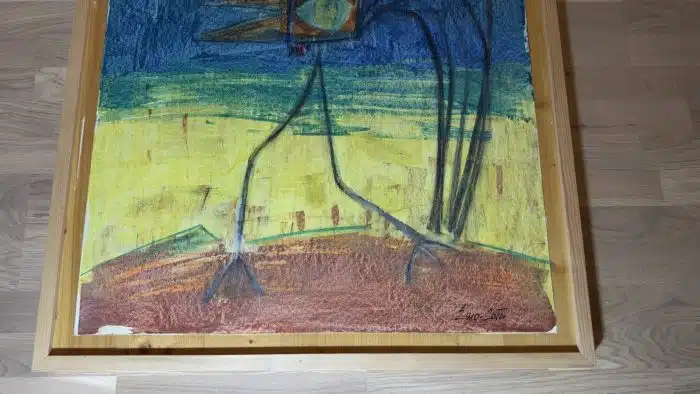  Emil Oman (EMO) - Hum Kroatien -1957 geboren, Mischtechnik auf Holz, 87x87 cm – Bild 4