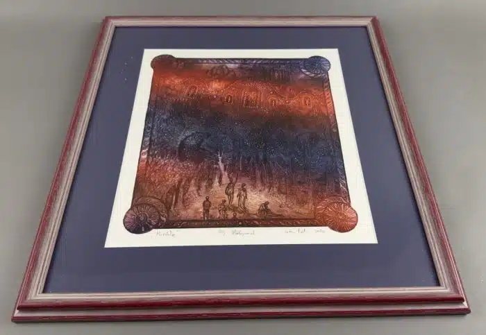 Lithographie - 30,5x29,5cm, unleserlich signiert Gesammt 50x46cm – Bild 2