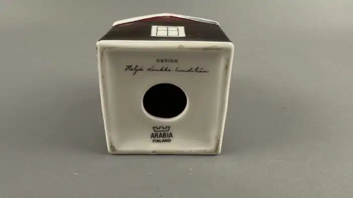 Kerzenhalter in Hausform von Arabia Finnland, entworfen von Heljä Liukko-Sundström.  H 10cm – Bild 4