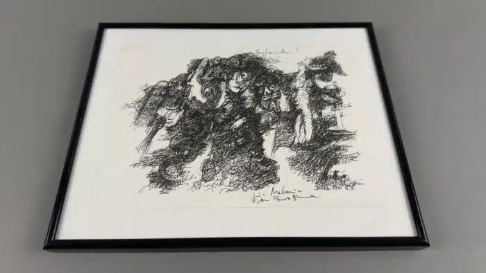 Franz Brandl (St. Georgen/Längsee 1928-2012 Bleiburg, signiert Franz Brandl,  31x 24,5 cm datiert 1990  - Mischtechnik auf Papier, Ausschnitt 24x18 cm, gerahmt, verglast