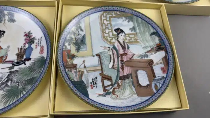 7 Stück Kaiserliches Jingdezhen-Porzellan – -dekorative Teller - 1988 - limitierte Auflage – Bild 6