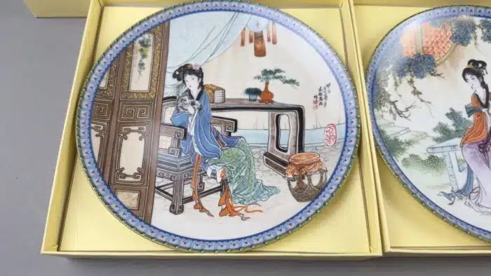 7 Stück Kaiserliches Jingdezhen-Porzellan – -dekorative Teller - 1988 - limitierte Auflage – Bild 8