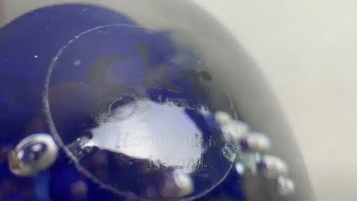 Gler Bergvik Iceland Glass Briefbeschwerer, signiert – Bild 5