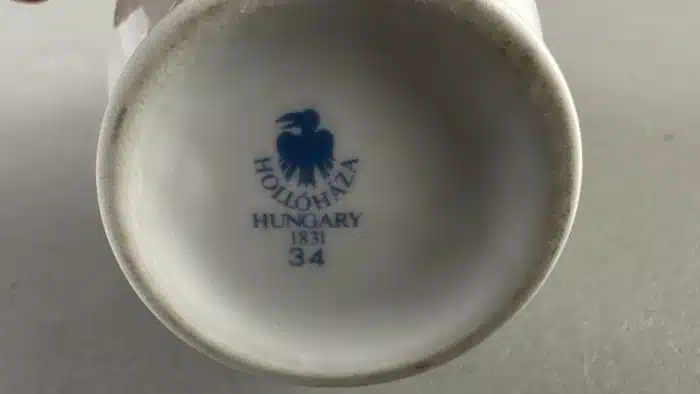 Porzellan Vase Hollohaza Ungarn H. 19 cm – Bild 4