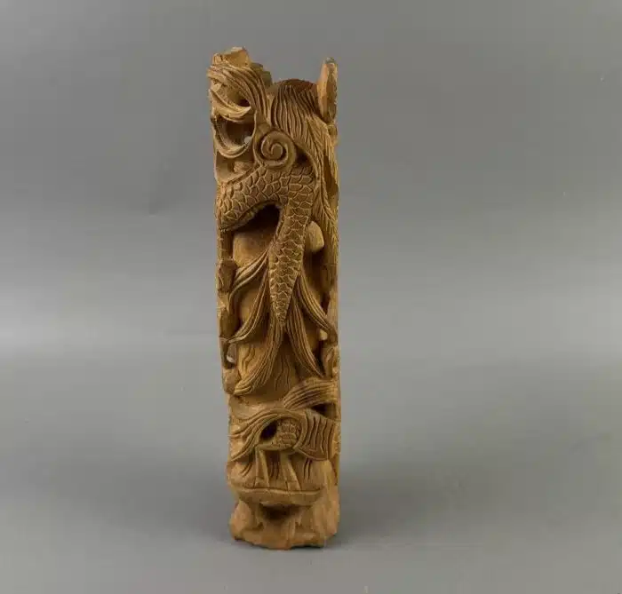 Darstellung von Shou Lao -auch bekannt als Shouxing, Holz H. 33 cm – Bild 4
