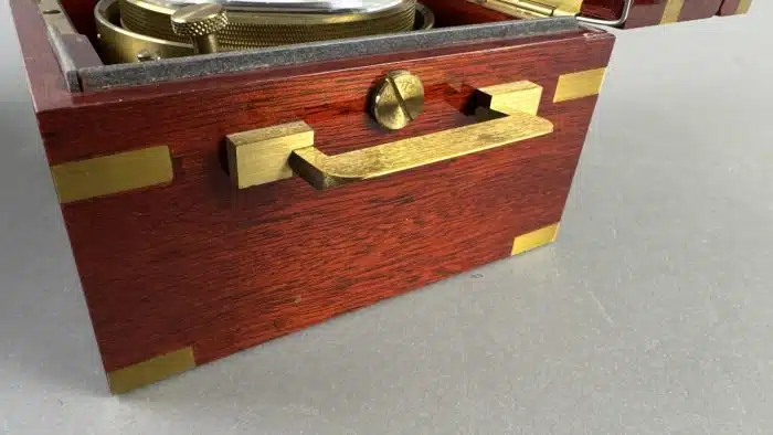 Seltener Marine - Chronometer von Jean Lassale Material Acajou, um 1970 Batteriebertrieben - Funktion gegeben - siehe Video – Bild 7