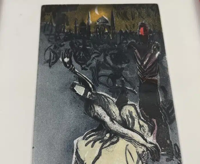 Karl Brandstätter (Lautz bei Villach 1946 geb.) Lithographie 47/99 - 24x15cm  verglast, gerahmt Gesammt 40x40 cm – Bild 8
