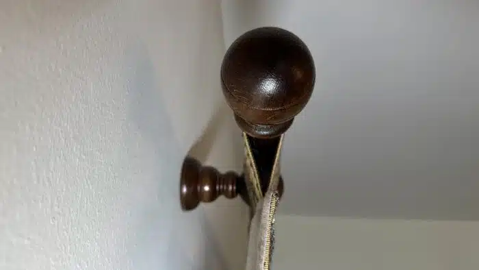 Leinwandgemälde Wandteppich -gewebter Wandteppich Europäische Galantries Szene auf  Holzstange 146x110 Stange 156 cm – Bild 5