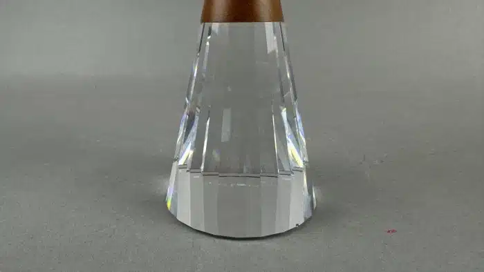 Swarovski Colonna Kerzenhalter  mittig Kirschholz - ADI STOCKER DESIGNER H. 13 cm – Bild 2