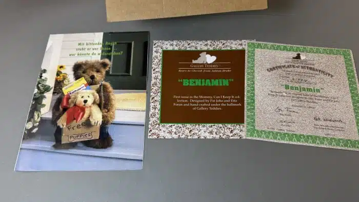 Hermann -Teddy Benjamin -limited Edition original Zertifikat. OVP – Bild 6