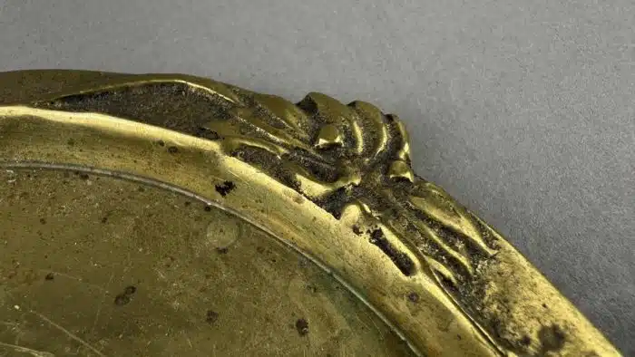 Heinz Goll -  Messing - Zierteller - Ausführung Gießerei "Kurt Jesch" Bleiburg, Dm.16 cm – Bild 2