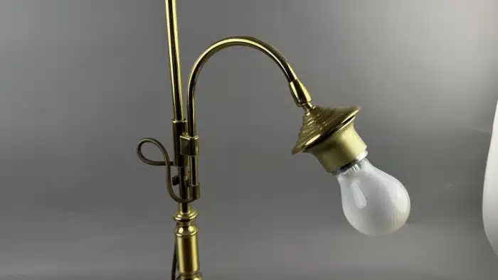 Vintage Tischlampe Messing  H.63cm – Bild 2