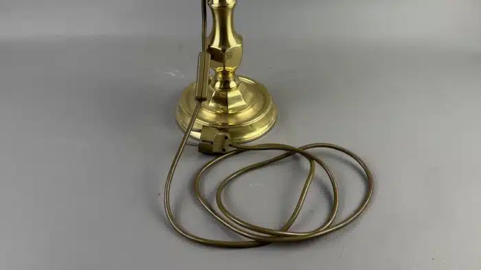 Vintage Tischlampe Messing  H.63cm – Bild 3