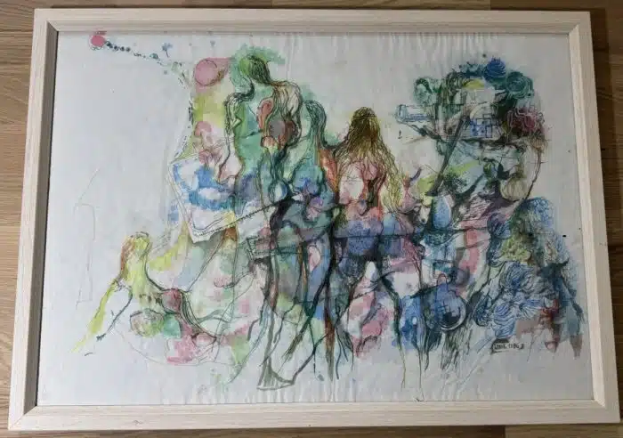 Franz Brandl (St. Georgen/Längsee 1928-2012 Bleiburg, signiert Franz Brandl,  74x53 cm datiert 1986  - Mischtechnik - Aquarell auf Papier, gerahmt, verglast