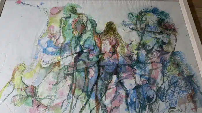 Franz Brandl (St. Georgen/Längsee 1928-2012 Bleiburg, signiert Franz Brandl,  74x53 cm datiert 1986  - Mischtechnik - Aquarell auf Papier, gerahmt, verglast – Bild 2