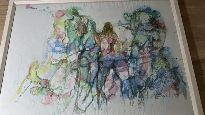 Franz Brandl (St. Georgen/Längsee 1928-2012 Bleiburg, signiert Franz Brandl,  74x53 cm datiert 1986  - Mischtechnik - Aquarell auf Papier, gerahmt, verglast – Bild 5