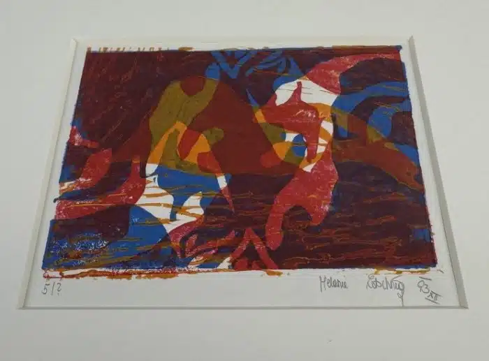 2 Bilder Mischtechnik signiert, datiert 1994 18x12 cm - Gesamt 27x29 cm – Bild 2