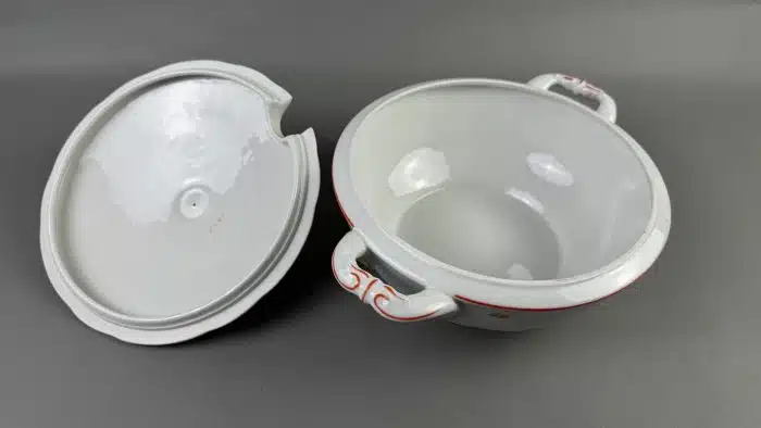 Vintage Suppenterrine aus Sudetenland RHC Prozellan mit kleinen Blümchen – Bild 3