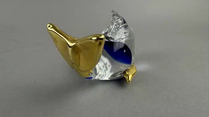 Murano Glas Fisch handgefertigtes Glasornament mit vergoldeten Teilen – Bild 4