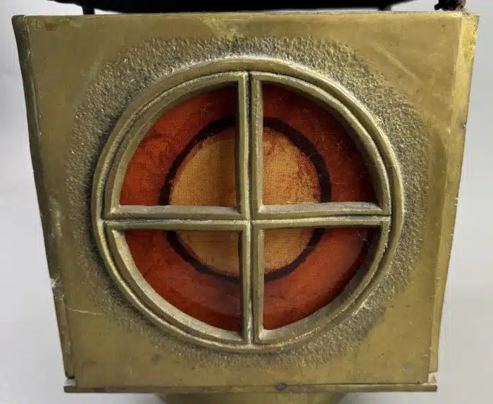Heinz Goll -  massive Messing - Grablaterne ca. 10 kg. - Ausführung Gießerei "Kurt Jesch" Bleiburg, 22x22 H.33 cm – Bild 8