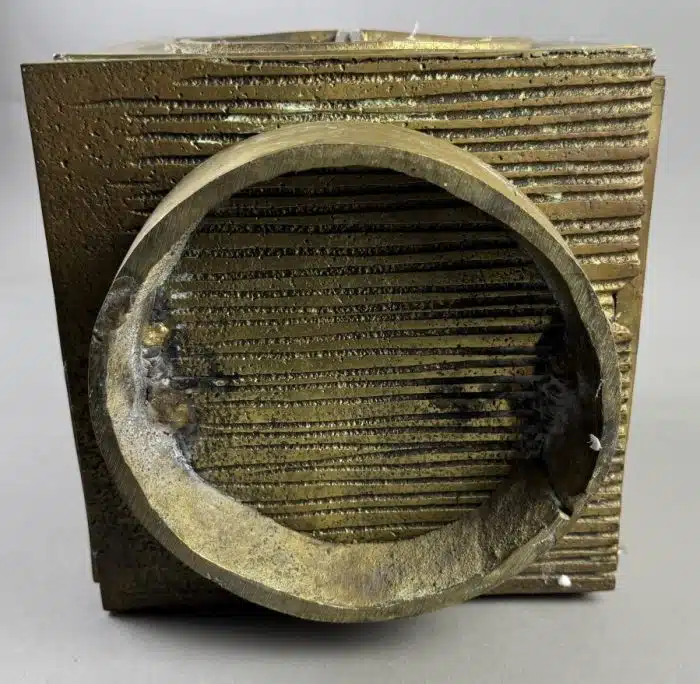 Heinz Goll -  massive Messing - Grablaterne ca. 10 kg. - Ausführung Gießerei "Kurt Jesch" Bleiburg, 22x22 H.33 cm – Bild 12