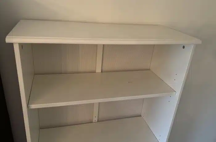 Weißes Regal mit Schublade B.80 cm T.34 cnm H.166 cm SZ – Bild 2