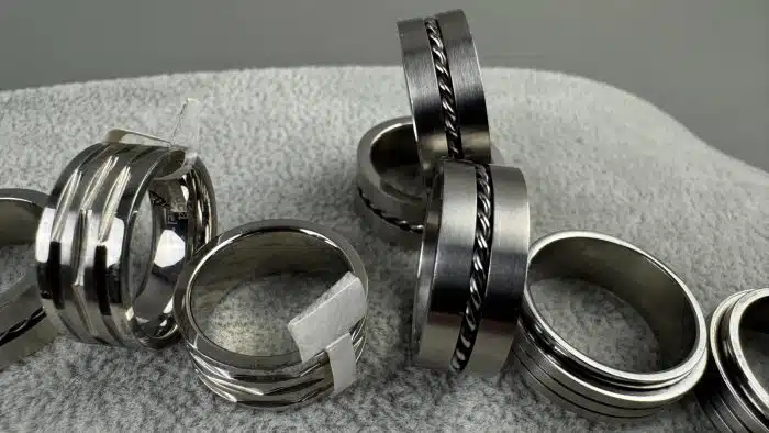 Posten Edelstahl Ring Fingerring Damen Herren verschiedene Größen siehe Bilder – Bild 4
