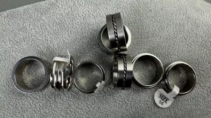 Posten Edelstahl Ring Fingerring Damen Herren verschiedene Größen siehe Bilder – Bild 6