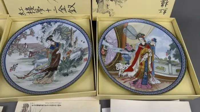 5 Japanische Geisha Teller Ketszusan Kiln von Yoshiharu Kotach OVP und Zertifikat – Bild 4