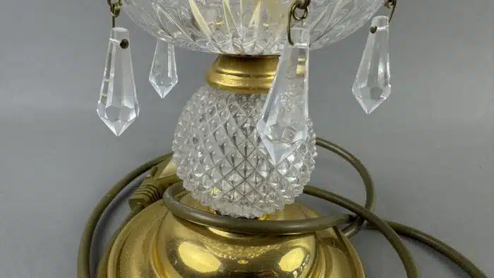 Antike Lampe mit Swarovski Kristall H 30 cm – Bild 3
