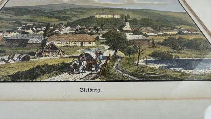 Bleiburg - Xylografie von Püttner um 1890 - 26x21 cm Ausschnitt 17,5x12cm – Bild 4