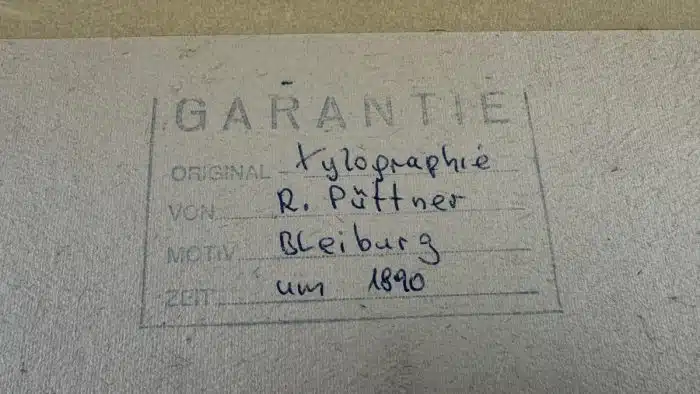 Bleiburg - Xylografie von Püttner um 1890 - 26x21 cm Ausschnitt 17,5x12cm – Bild 7