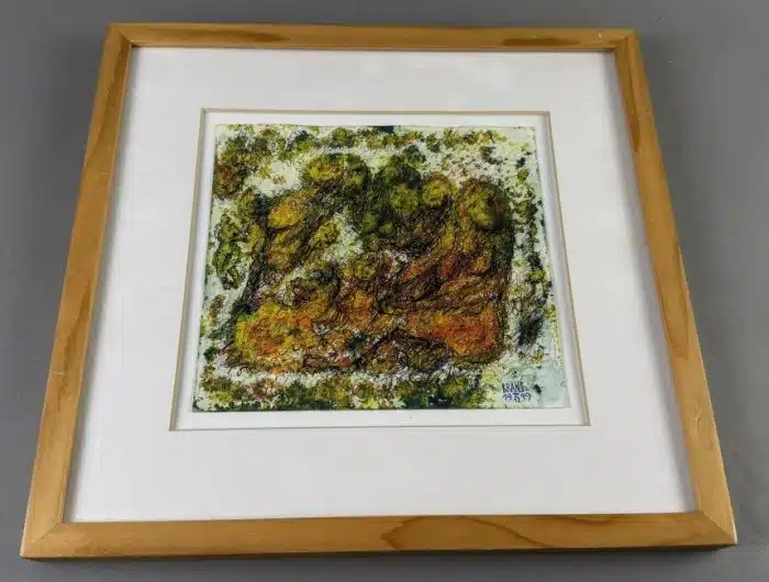 Franz Brandl (St. Georgen/Längsee 1928-2012 Bleiburg, signiert Franz Brandl,  43x41 cm datiert 1999  - Mischtechnik -  auf Papier,  Blatt 25x23 cm,  gerahmt, verglast – Bild 2