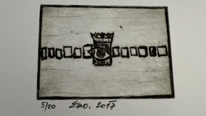  Emil Oman (EMO) - Hum Kroatien -1957 geboren, 2 Lithographien 39x26 cm – Bild 5