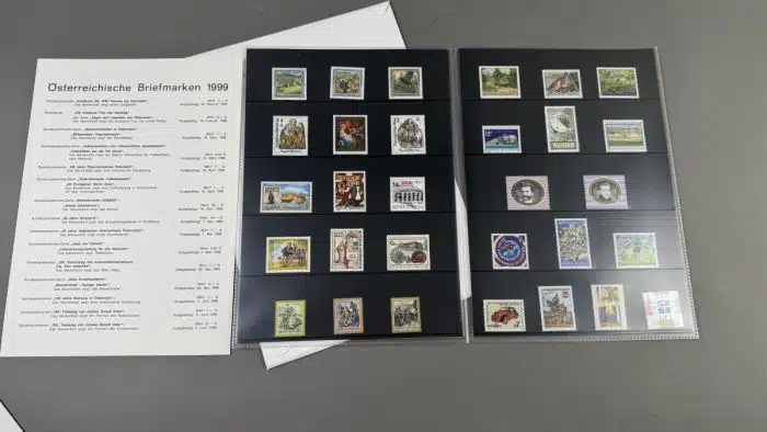 Jahresmappe Jahresausgaben Briefmarken Österreich 2x 1998 1999 – Bild 3