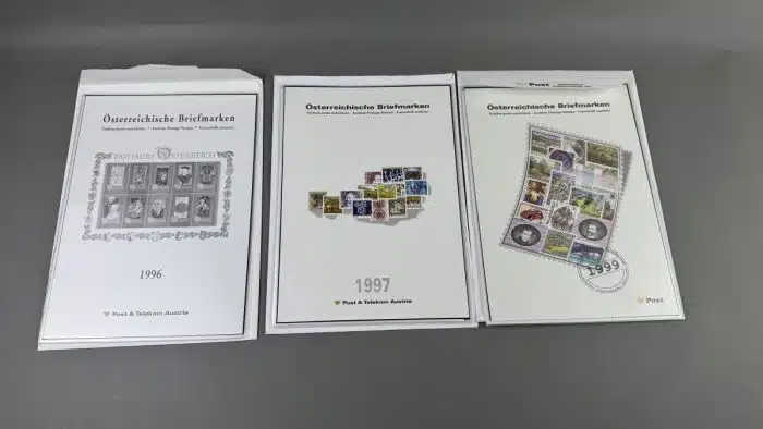 Jahresmappe Jahresausgaben Briefmarken Österreich 1996 1997 1999