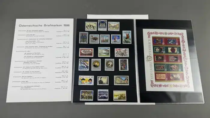 Jahresmappe Jahresausgaben Briefmarken Österreich 1996 1997 1995 – Bild 3