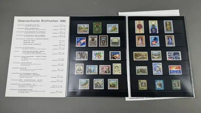 Jahresmappe Jahresausgaben Briefmarken Österreich 1996 1997 1995 – Bild 5